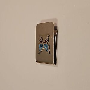 Vintage Turquoise Butterfly Money Clip